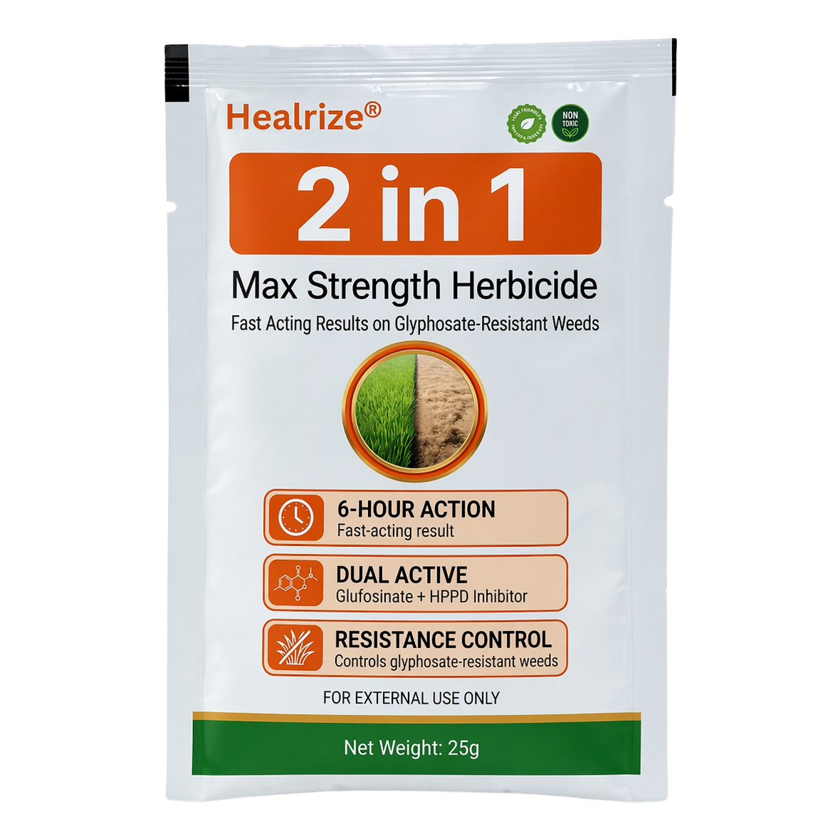 Healrize® 2-in-1 Max Strength Herbicide: Fast Acting Results on Glyphosate-Resistant Weeds