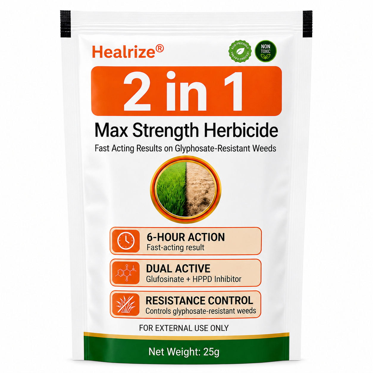 🏆Healrize® 2-𝖎𝖓-1 Max Strength Herbicide: Fast Acting Results on Glyphosate-Resistant Weeds