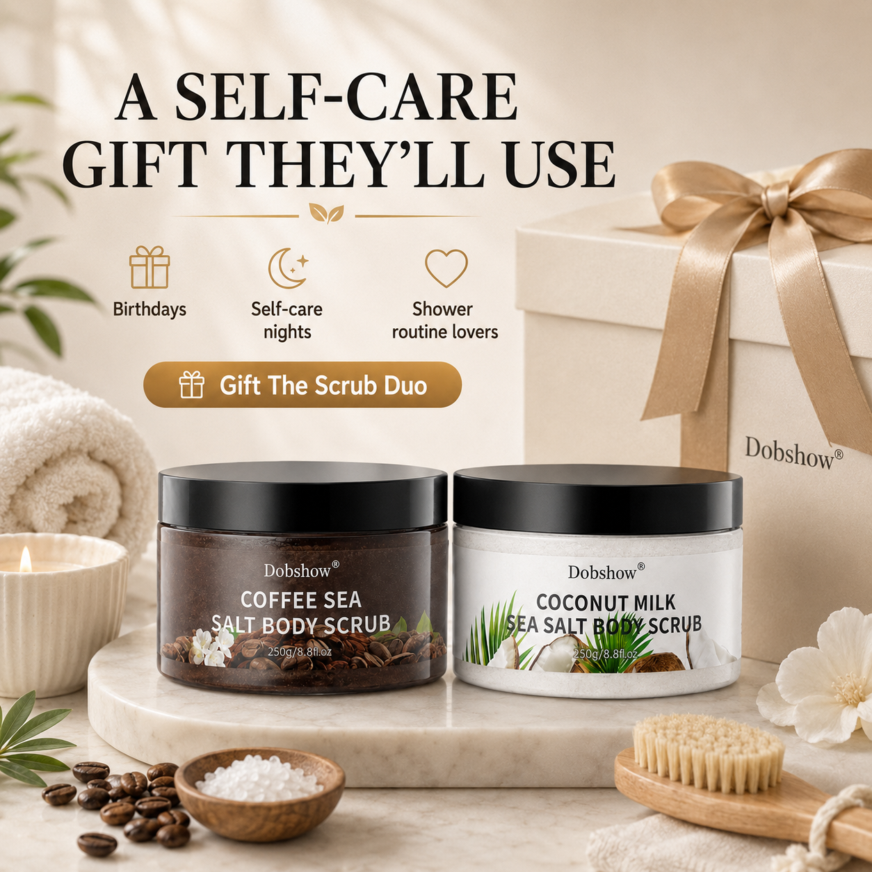 Dobshow® Sea Salt Body Scrub Duo