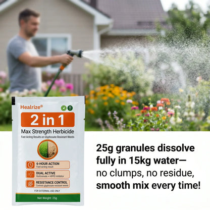 🏆Healrize® 2-𝖎𝖓-1 Max Strength Herbicide: Fast Acting Results on Glyphosate-Resistant Weeds