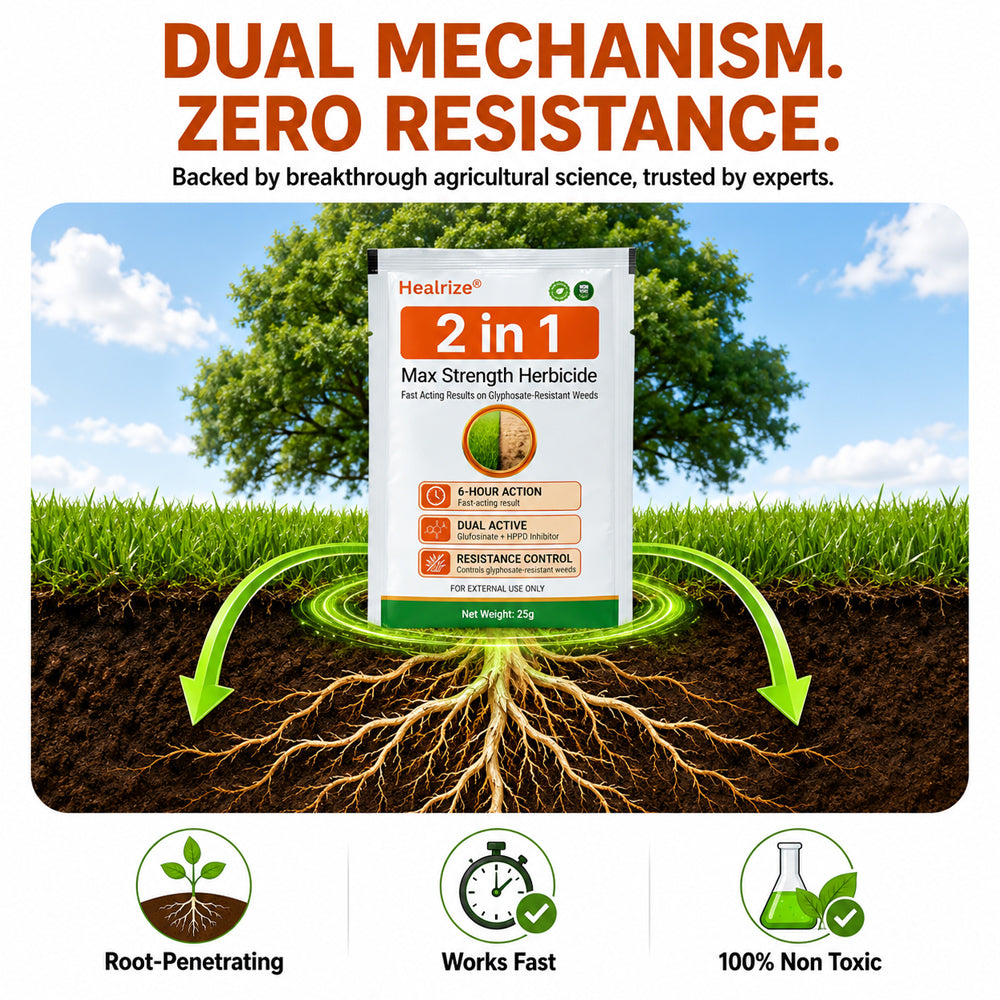 🌿Healrize® 2-in-1 Max Strength Herbicide: Fast Acting Results on Glyphosate-Resistant Weeds