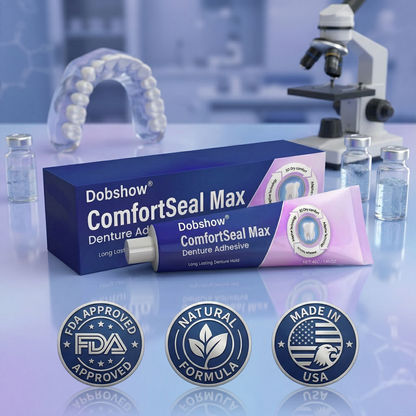 🔥Dobshow® ComfortSeal Max Denture Adhesive——🦷96-hour long-lasting, heat adaptive technology ——z