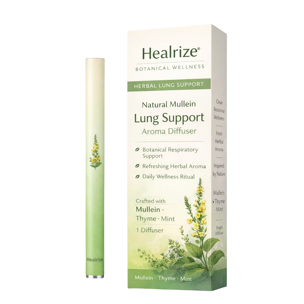 🍃Healrize® Natural Mullein Lung Support Aroma Diffuser – Deep Lung Cleanse Support