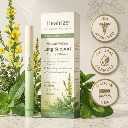 🍃Healrize® Natural Mullein Lung Support Aroma Diffuser – Deep Lung Cleanse Support