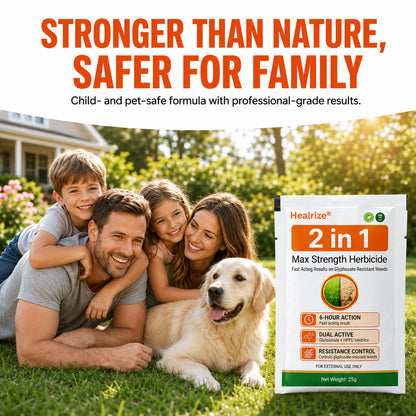 🌿Healrize® 2-in-1 Max Strength Herbicide: Fast Acting Results on Glyphosate-Resistant Weeds