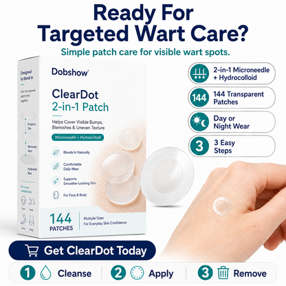 ⚡Dobshow®ClearDot 2-in-1 Patch | Helps Smooth Raised Bumps, Blemishes & Uneven Skin Texture