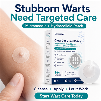 Dobshow®ClearDot 2-in-1 Patch | Helps Smooth Raised Bumps, Blemishes & Uneven Skin Texture