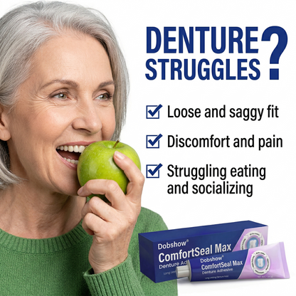 ✨Dobshow® ComfortSeal Max Denture Adhesive—🦷96-hour long-lasting, heat adaptive technology