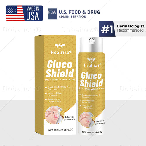 Healrize® 🔥GlucoShield Bee Venom Wound Spray—— Supports Skin Repair & Protects Diabetic Feet
