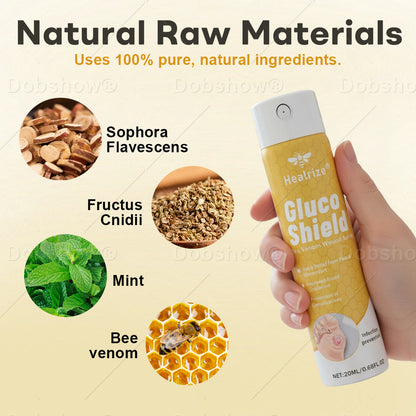 Healrize® 🔥GlucoShield Bee Venom Wound Spray—— Supports Skin Repair & Protects Diabetic Feet