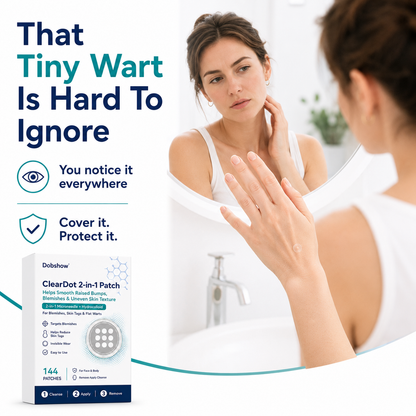 Dobshow®ClearDot 2-in-1 Patch | Helps Smooth Raised Bumps, Blemishes & Uneven Skin Texture