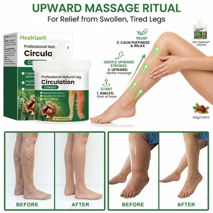 Healrize®🍃 Professional Natural Leg Circulation Cream——Targeted Relief for Swelling, Puffiness & Heavy Legs