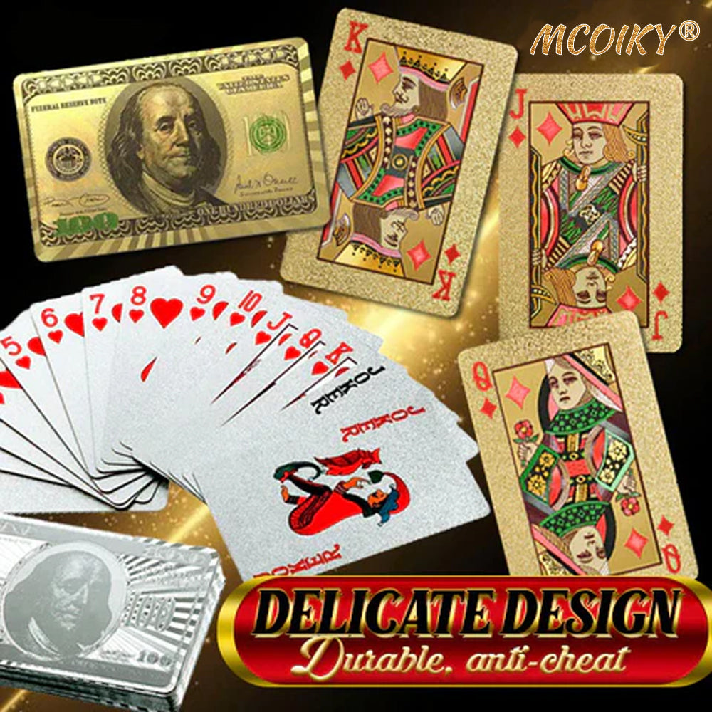 MCOIKY® Gold Foil Deluxe Poker Card