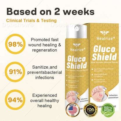 Healrize® 🔥GlucoShield Bee Venom Wound Spray—— Supports Skin Repair & Protects Diabetic Feet