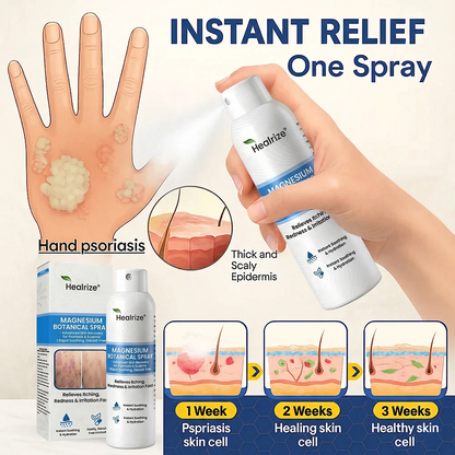 👨‍⚕️Healrize® Magnesium Botanical Spray – 🍃Advanced Skin Recovery for Psoriasis & Eczema | Rapid Soothing, Steroid-Free