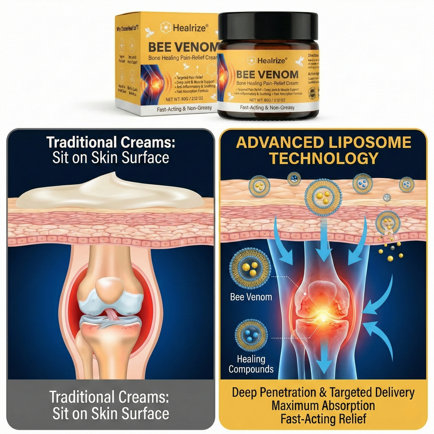 Healrize®🐝Bee Venom Bone Healing Pain-Relief Cream