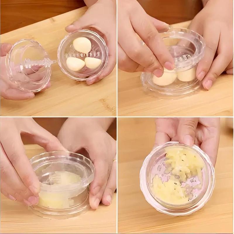 MCOIKY® Manual Garlic Twister Masher, Multi-Purpose Kitchen Mincer Grinder