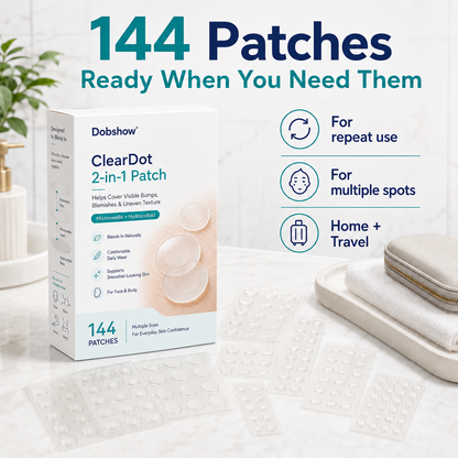 ⚡Dobshow®ClearDot 2-in-1 Patch | Helps Smooth Raised Bumps, Blemishes & Uneven Skin Texture