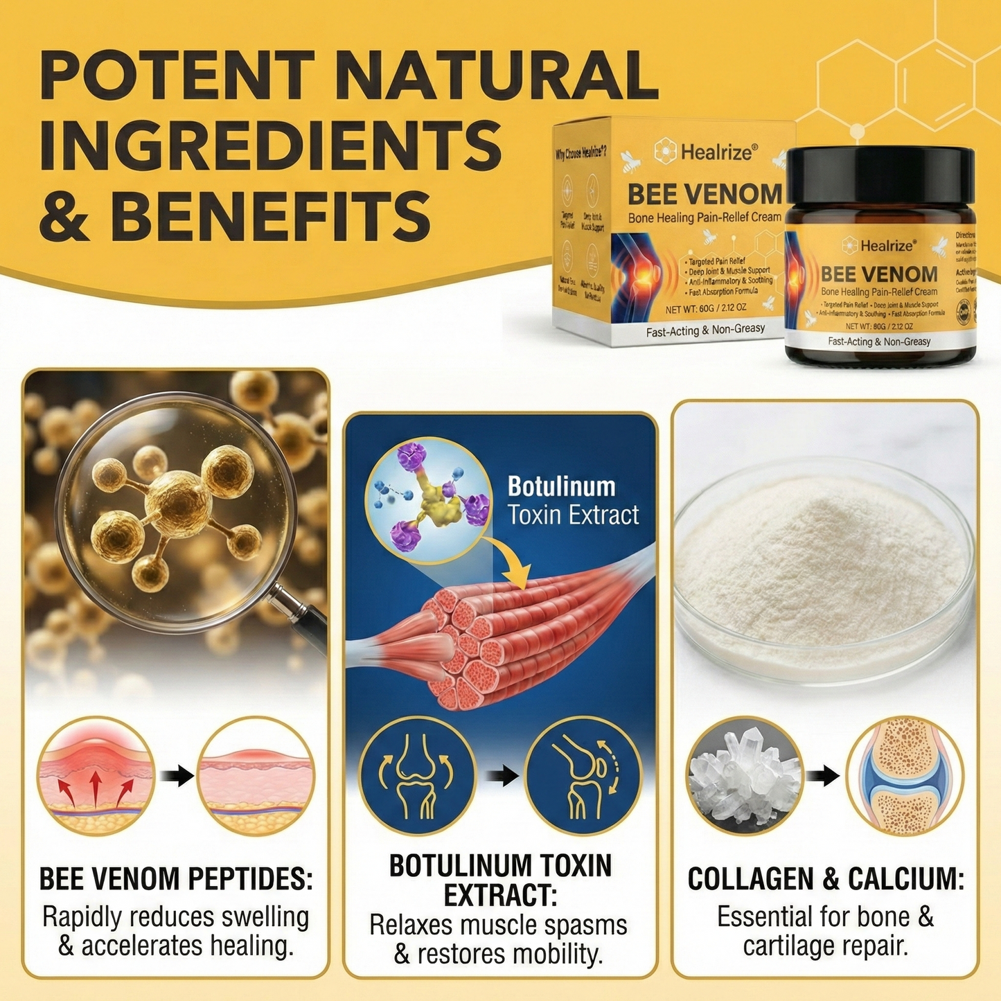 Healrize®🐝Bee Venom Bone Healing Pain-Relief Cream