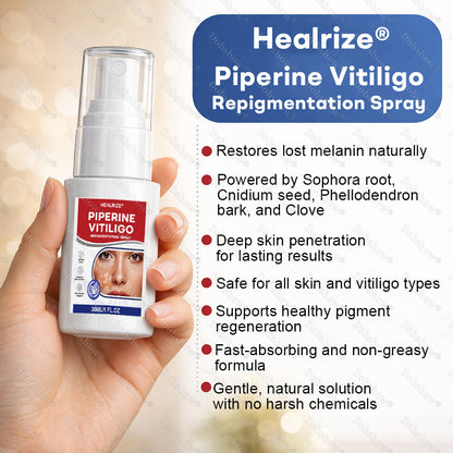 🔥Healrize® Piperine Vitiligo Repigmentation Spray - 👨‍⚕️🌿Steroid-Free Botanical Formula | Gentle & Effective for All Skin Types