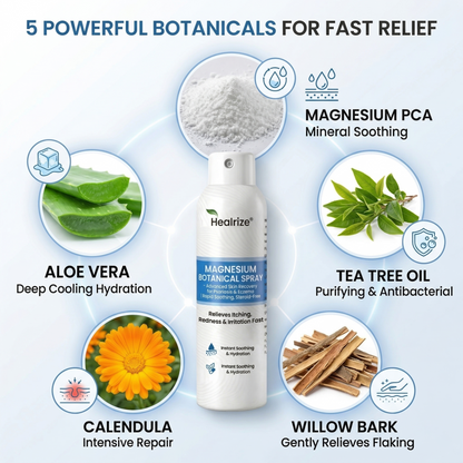 👨‍⚕️Healrize® Magnesium Botanical Spray – 🍃Advanced Skin Recovery for Psoriasis & Eczema | Rapid Soothing, Steroid-Free