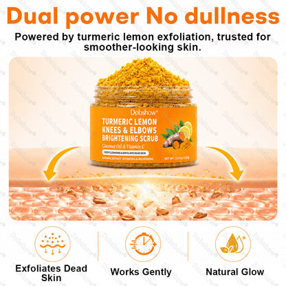 Dobshow®Turmeric Lemon Knees & Elbows Brightening Scrub