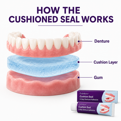 🔥LIMITED SPECIAL OFFER🔥Dobshow® Bio-Seal Max 5-Day Denture Adhesive🦷💙