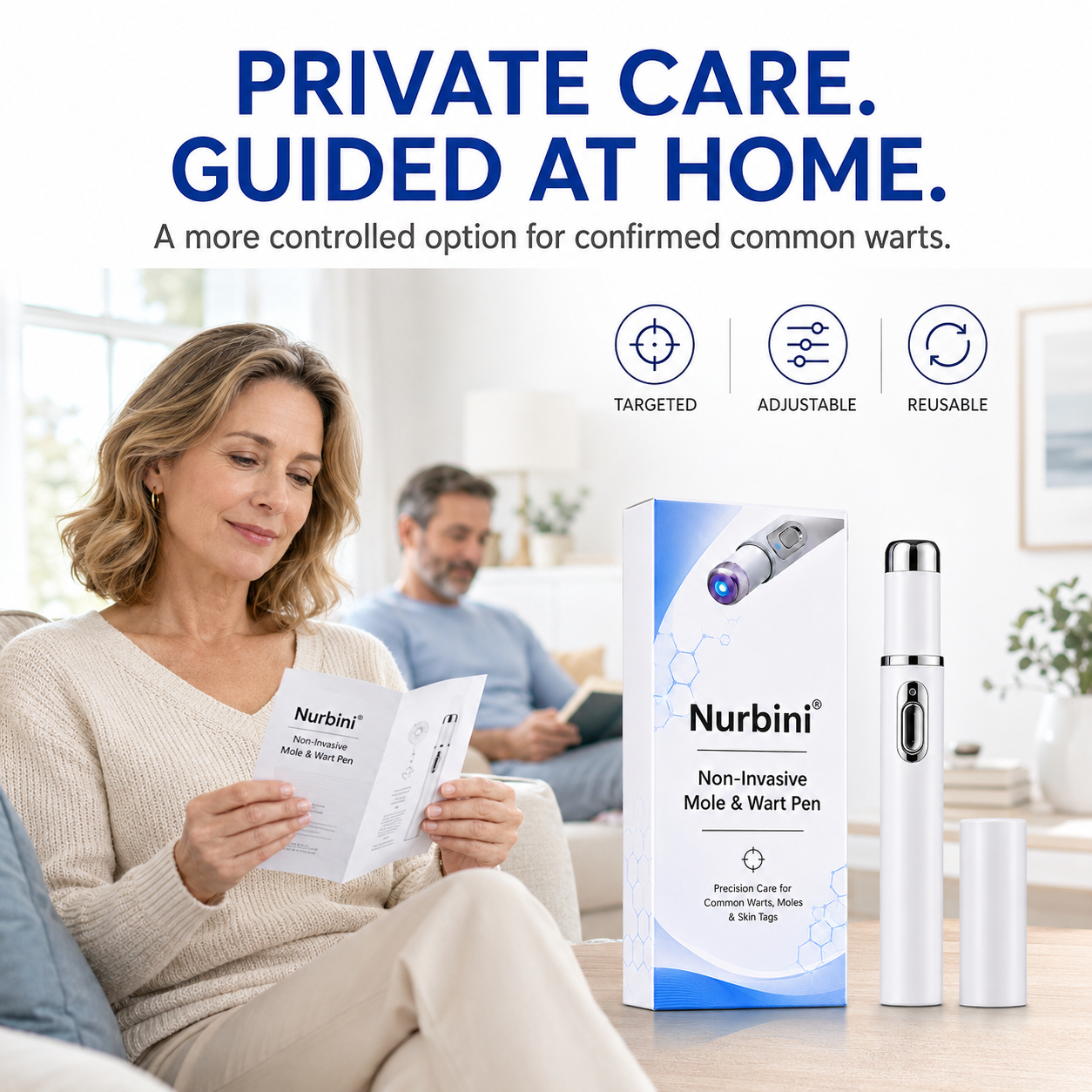 Nurbini® 💙Non-Invasive Mole & Wart Pen | Precision Care for Common Warts, Moles & Skin Tags