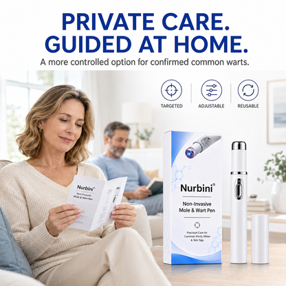 Nurbini® 💙Non-Invasive Mole & Wart Pen | Precision Care for Common Warts, Moles & Skin Tags