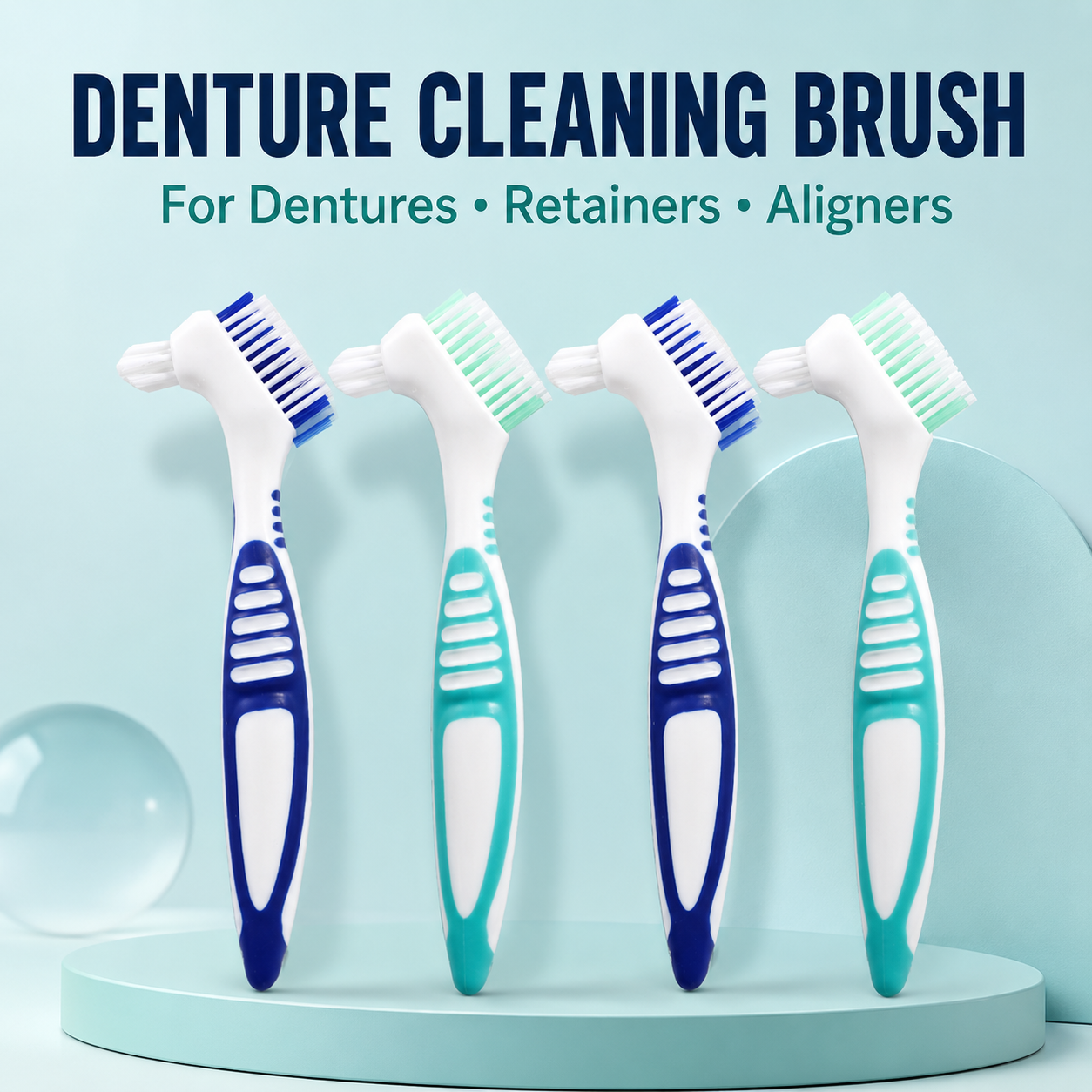 MCOIKY® Precision Dual-Head Denture & Retainer Cleaning Brush
