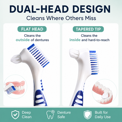 MCOIKY® Precision Dual-Head Denture & Retainer Cleaning Brush