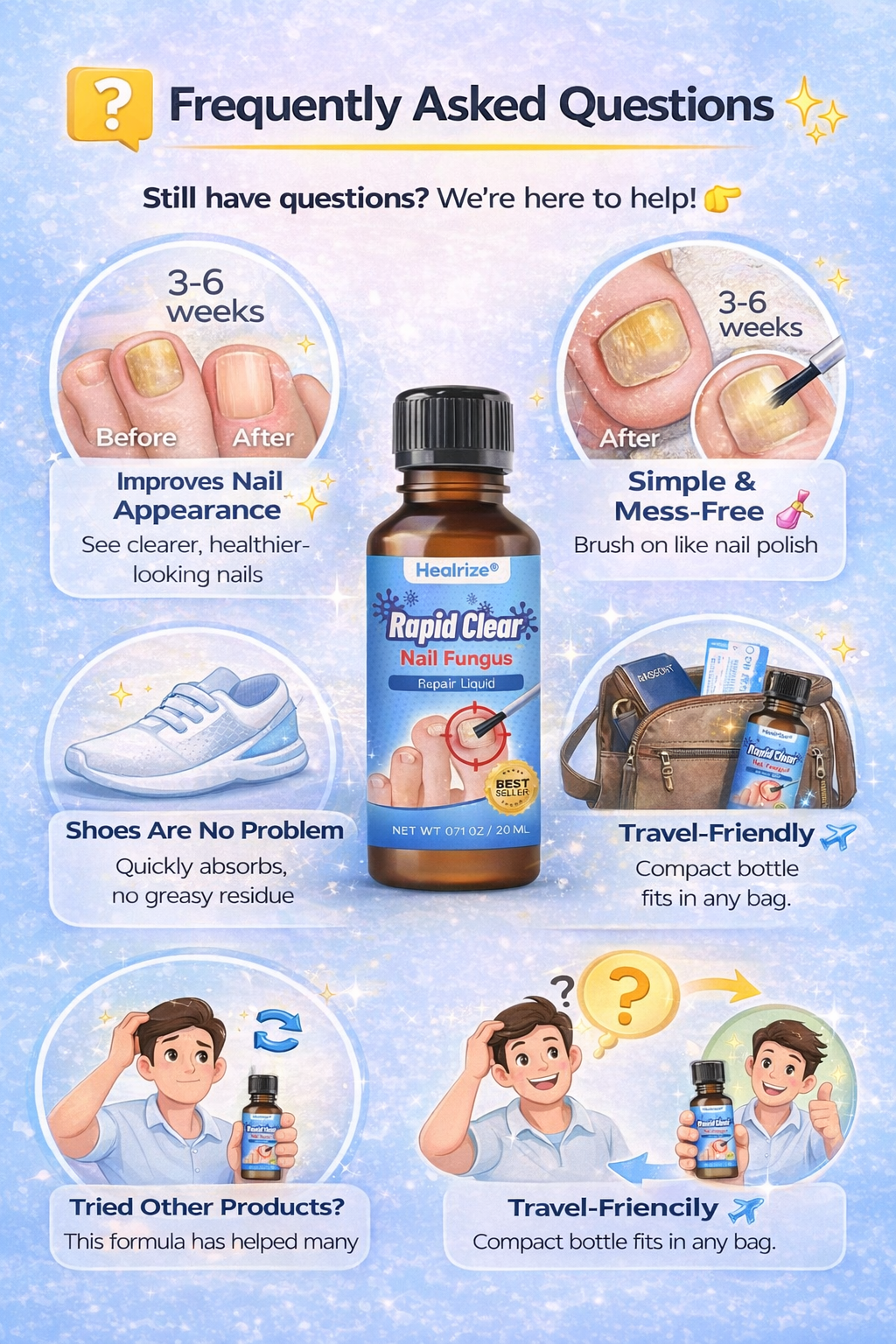 Healrize®Nano Rapid Clear Nail Fungus Rapair Liquid🔥 – Effective in Seven Days, Permanently Eliminates the Root